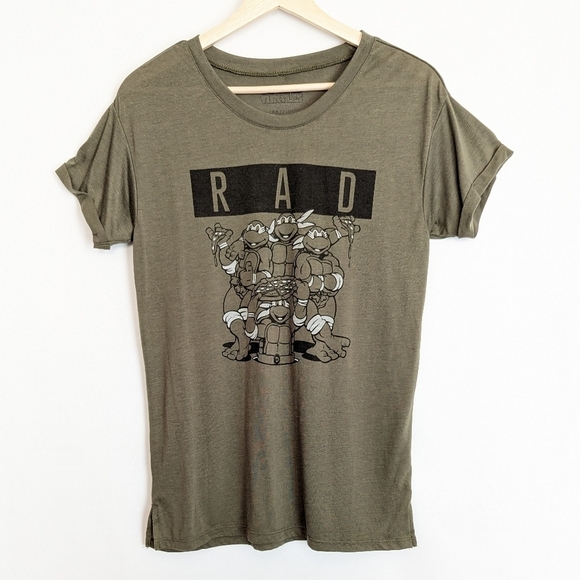 Teenage Mutant Ninja Turtles Tee Medium Olive Green Graphic t-shirt - Picture 7 of 7